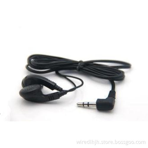Mens Wired Stereo Black Hands Free Earbuds Disposable 3.5 m